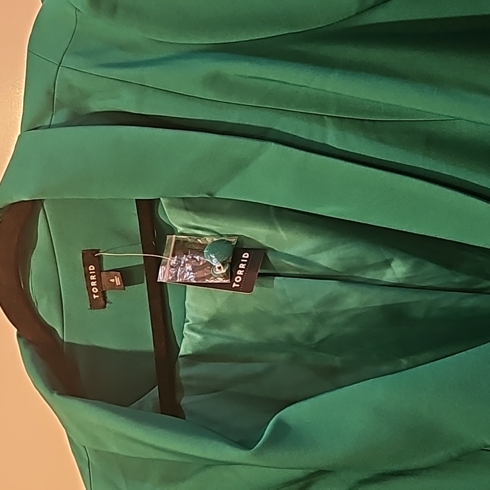 Torrid green suit coat jacket 4x 26 - Picture 5 of 7
